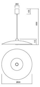 Redo 01-3018 - LED luster na lanku LARS LED/14W/230V+LED/10W pr. 60cm CRI90 biela