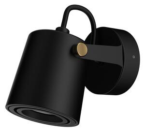 Čierne nástenné svietidlo SULION Ibai, výška 11 cm