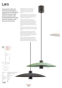Redo 01-3018 - LED luster na lanku LARS LED/14W/230V+LED/10W pr. 60cm CRI90 biela