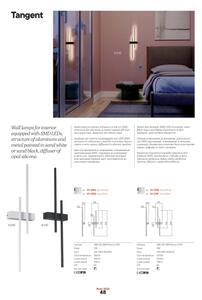 Redo 01-2747 - LED nástenné svietidlo TANGENT LED/13W/230V CRI 90 čierna