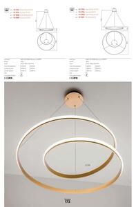 Redo 01-1888 - LED stmievateľný luster na lankách TORSION LED/29W/230V pr. 55 cm biela