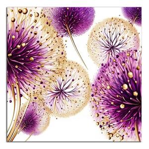 Moderný obraz Abstraktné fialové kvety
