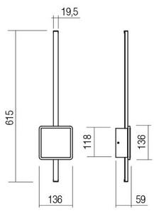 Redo 01-2697 - LED nástenné svietidlo DIAZ LED/20W/230V CRI 90 zlaté