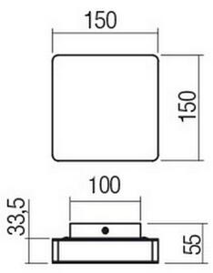 Redo 01-2384 - LED nástenné svietidlo TABLET LED/11W/230V 3000K CRI 90 čierne