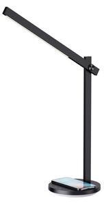 Immax 08969L BEAM stolová lampa LED 18W 110-400lm 2800-5000K, čierna, dotykové ovládanie, stmievateľné, Qi bezdrátové nabíjanie pre smartfóny, CCT
