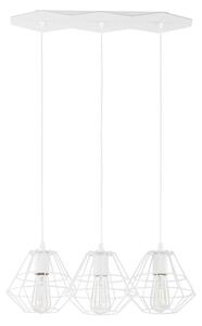 Závesný luster na lanku DIAMOND 3xE27/60W/230V biely