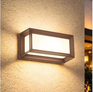 Brilagi - LED vonkajšie nástenné svietidlo so senzorom PARKER LED/12W/230V hnedé IP44