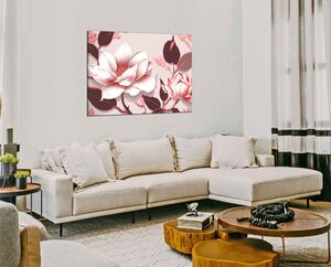 Obraz na plátne Červené kvety abstrakcia