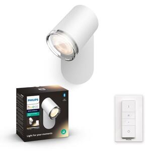 Philips Hue White Ambiance 8719514340855 Adore spot nástenné bodové svietidlo GU10 +SWITCH 5,5W/250lm 2200-6500K IP44 biela bluetooth