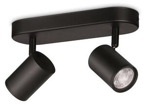 Philips WiZ Colors 8719514551954 IMAGEO bodové svietidlo 2xGU10 10W/700lm 2200-6500K+RGB čierna stmievateľné