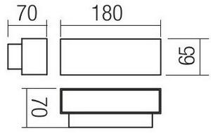 Redo 90095 - LED vonkajšie nástenné svietidlo PLANIT LED/10W/230V 3000K IP54 biela