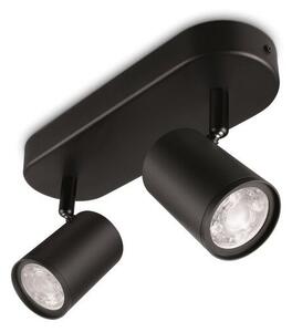Philips WiZ Colors 8719514551954 IMAGEO bodové svietidlo 2xGU10 10W/700lm 2200-6500K+RGB čierna stmievateľné
