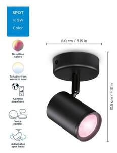 Philips WiZ Colors 8719514551930 IMAGEO bodové svietidlo 1xGU10 5W/350lm 2200-6500K+RGB čierna stmievateľné