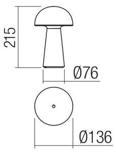 Redo 90439 - LED stmievateľná dotyková lampa KIRA LED/4,7W/230V 2200 mAh čierna
