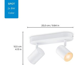 Philips WiZ Colors 8719514551893 IMAGEO bodové svietidlo 2xGU10 10W/700lm 2200-6500K+RGB biela stmievateľné