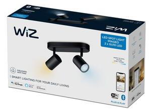 Philips WiZ Tunable white 8719514551831 IMAGEO bodové svietidlo 2xGU10 10W/700lm 2700-6500K čierna stmievateľné