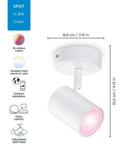 Philips WiZ Colors 8719514551879 IMAGEO bodové svietidlo 1xGU10 5W/350lm 2200-6500K+RGB biela stmievateľné