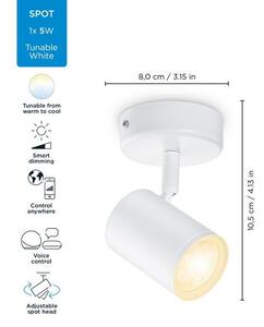 Philips WiZ Tunable white 8719514551756 IMAGEO bodové svietidlo 1xGU10 5W/350lm 2700-6500K biela stmievateľné