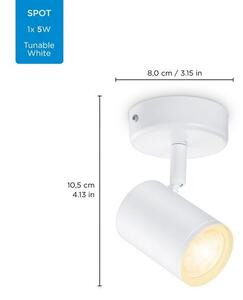 Philips WiZ Tunable white 8719514551756 IMAGEO bodové svietidlo 1xGU10 5W/350lm 2700-6500K biela stmievateľné