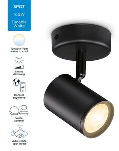 Philips WiZ Tunable white 8719514551817 IMAGEO bodové svietidlo 1xGU10 5W/350lm 2700-6500K čierna stmievateľné