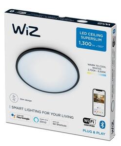 Philips WiZ Tunable white 8719514337992 SuperSlim stropné svietidlo LED 14W/1400lm 2700-6500K čierna stmievateľné