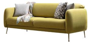 Dizajnová rozkladacia sedačka Eilika 214 cm žltá