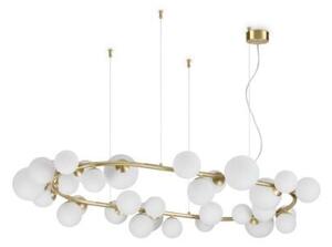 Ideal Lux 296746 PERLAGE závesné svietidlo 30xG9 mosadzná, biela