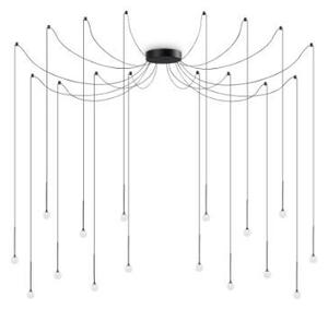 Ideal Lux 284002 LUCCIOLA závesné svietidlo LED 16W 1500/910lm 3000K čierna