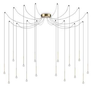 Ideal Lux 284019 LUCCIOLA závesné svietidlo LED 16W 1500/910lm 3000K mosadzná