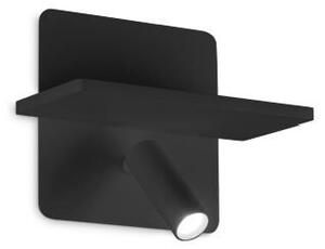 Ideal Lux 287300 PIANO nástenné svietidlo s vypínačom LED 11,5W 830/540lm 3000K čierna