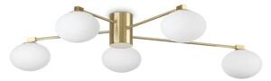 Ideal Lux 288277 HERMES stropné svietidlo 5xG9 saténová mosadz