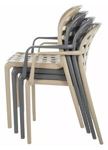 Záhradná stolička Strip - sivá