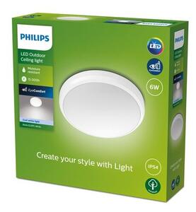 Philips 8719514417939 Doris vonkajšie stropné svietidlo LED 6W/640lm 4000K IP54 biela