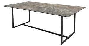 Jedálenský stôl SYMBIO 200 cm - taupe, čierna