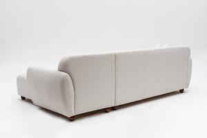 Dizajnová rohová sedačka Jamiya 273 cm biela - pravá