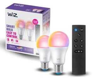 Philips Wiz Colors 8720169074972 LED žiarovka E27 A60 8,5W/806lm 2200-6500K+RGB 2-set + diaľkový ovládač