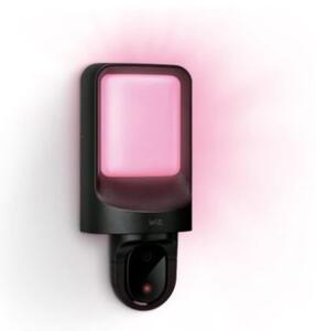 Philips WIZ 8720169072114 vonkajšie nástenné svietidlo s kamerou, 120° zorné pole, detekcia pohybu a zvuku, 1080P, 30 FPS, 17W/1250lm 2700K IP44 čierna