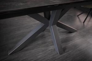 Jedálenský stôl EVERLASING 180-225 cm - tmavosivá, čierna