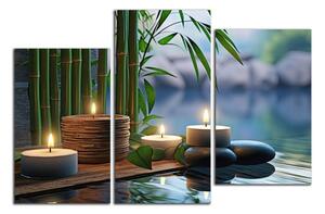Obraz na stenu Bambus a sviečky