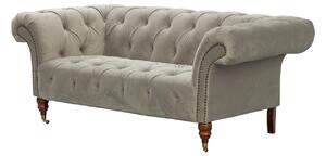 Pohovka Chesterfield Glamour Velvet Light Grey pre 2 osoby