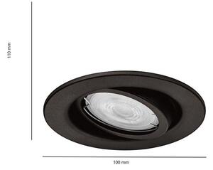 Philips 8720169266858 Outdoor Fresco vonkejšie zápustné bodové svietidlo 1xGU10 2700K IP23 čierna