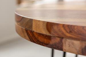 Okrúhly jedálenský stôl MAKASSAR 80 cm - prírodná