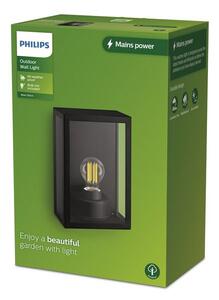 Philips 8720169266414 Outdoor Alzor vonkajšie nástenné svietidlo 1xE27 IP44 čierna