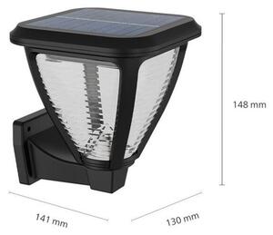 Philips 8720169265707 Outdoor solar Vapora solárne nástenné svietidlo LED 1,5W/200lm 2700K IP44 čierna