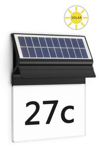 Philips 8720169265462 Outdoor solar Enkara solárne nástenné svietidlo - číslo domu LED 0,2W 17lm 2700K IP44 čierna