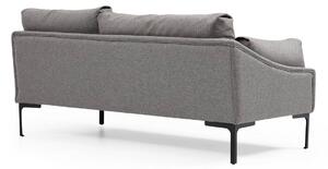 Dizajnová rohová sedačka Pallavi 255 cm sivá - pravá
