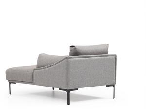 Dizajnová rohová sedačka Pallavi 255 cm sivá - pravá