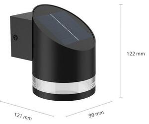 Philips 8720169265585 Outdoor solar Fyve solárne nástenné svietidlo LED 1,5W/200lm 2700K IP44 čierna