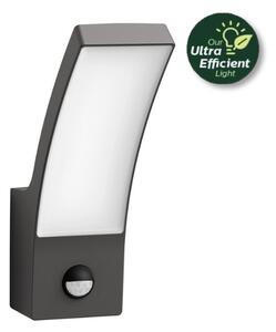 Philips 8720169263819 UltraEfficient Splay vonkajšie nástenné svietidlo so senzorom PIR LED 3,8W/800lm 2700K IP44 antracit