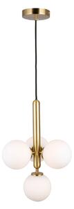 Závesné svietidlo v zlatej farbe SULION Musa, výška 120 cm